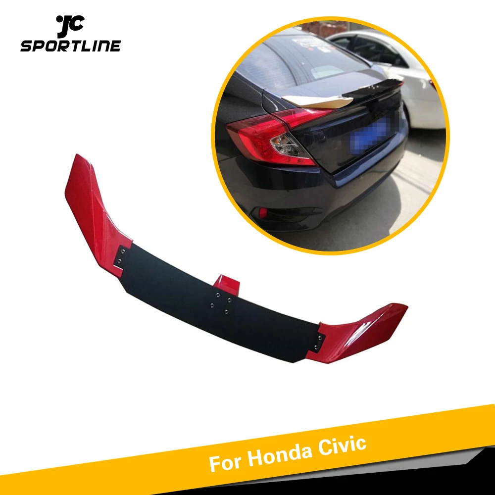 ABS задний спойлер багажника для Honda Для Civic 10th Sedan 2016 2019 Задний крыла крышка