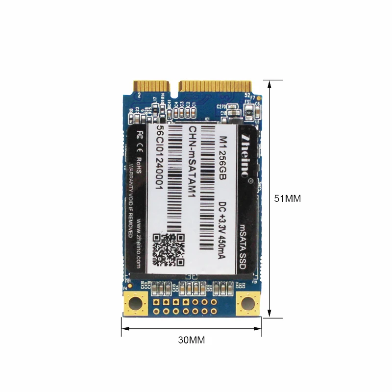 Zheino mSATA M1 256 ГБ SSD Внутренний твердотельный накопитель MLC SATA3 жесткий диск для