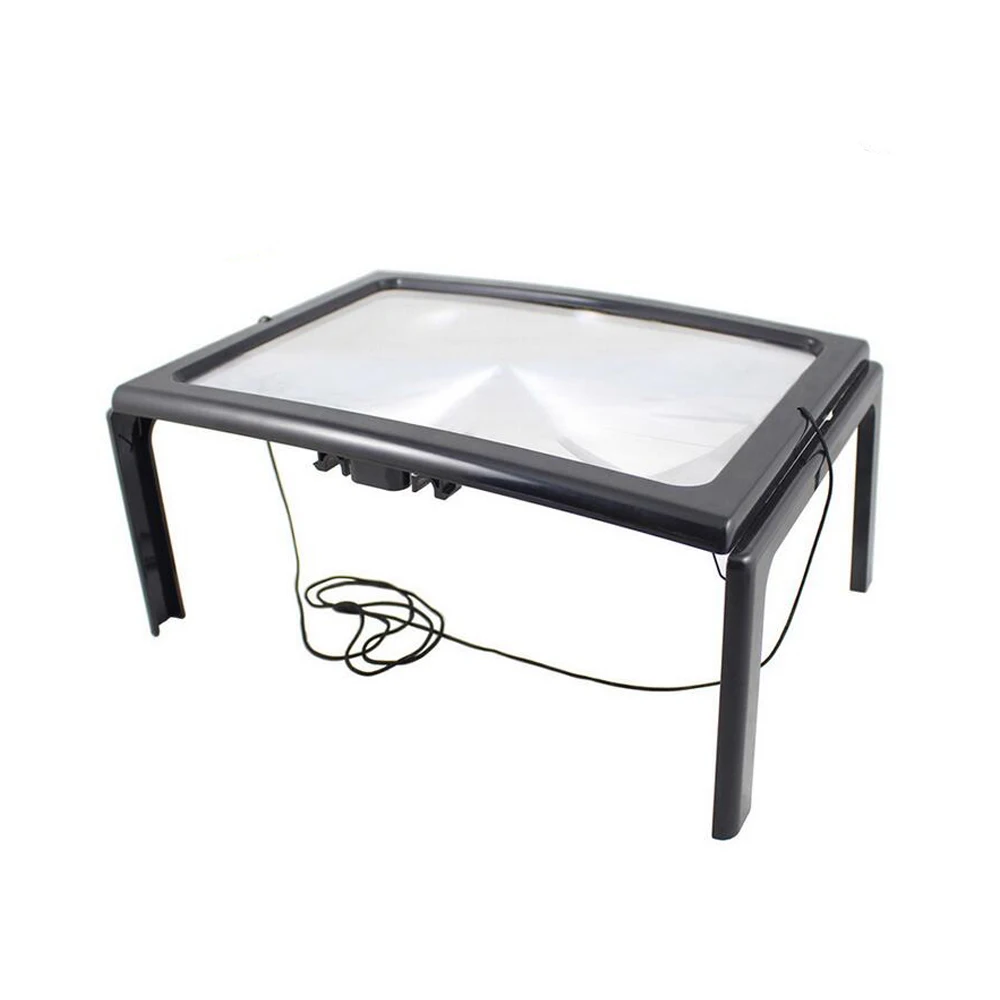Large A4 Full Page Hands Free Magnifying Glass Sheet 4LED Magnifier W/ Neck Cord | Инструменты