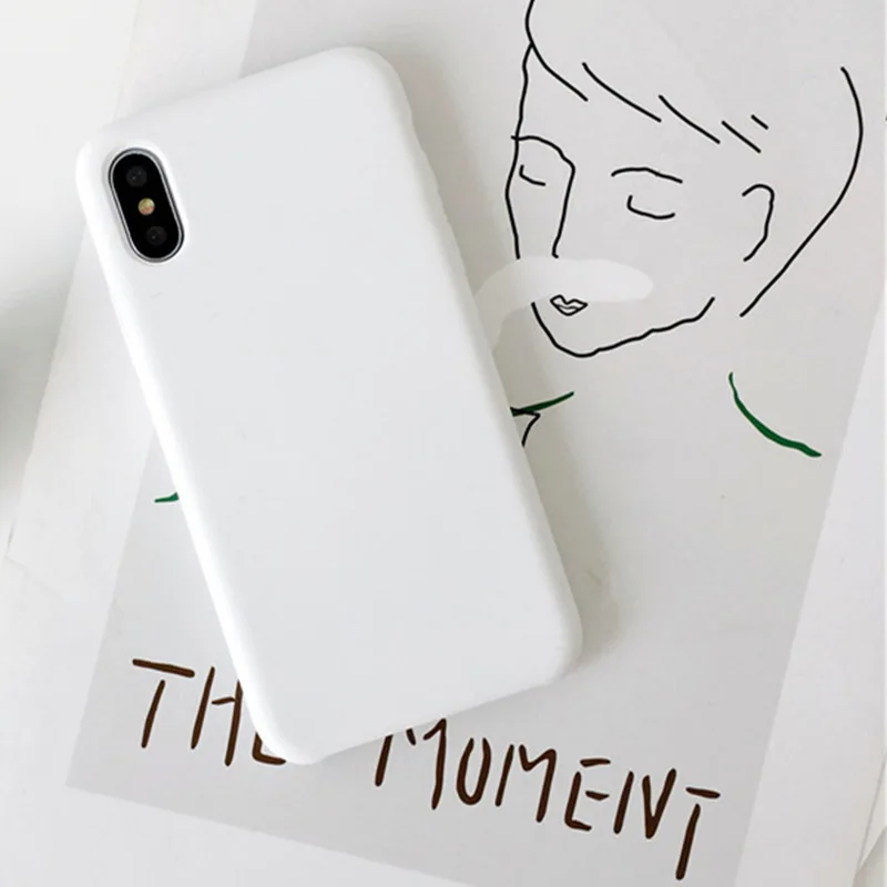ТПУ Силиконовые чехлы цвет для iPhone XR/X/8/7 Plus Высокое качество силиконовый матовый