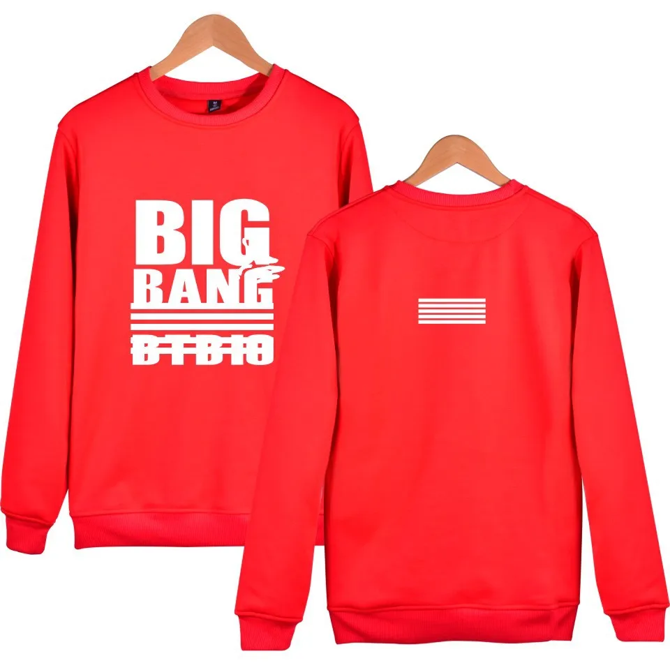 Мужская толстовка Bigbang черная/белая/Красная с капюшоном и принтом в виде букв 4XL