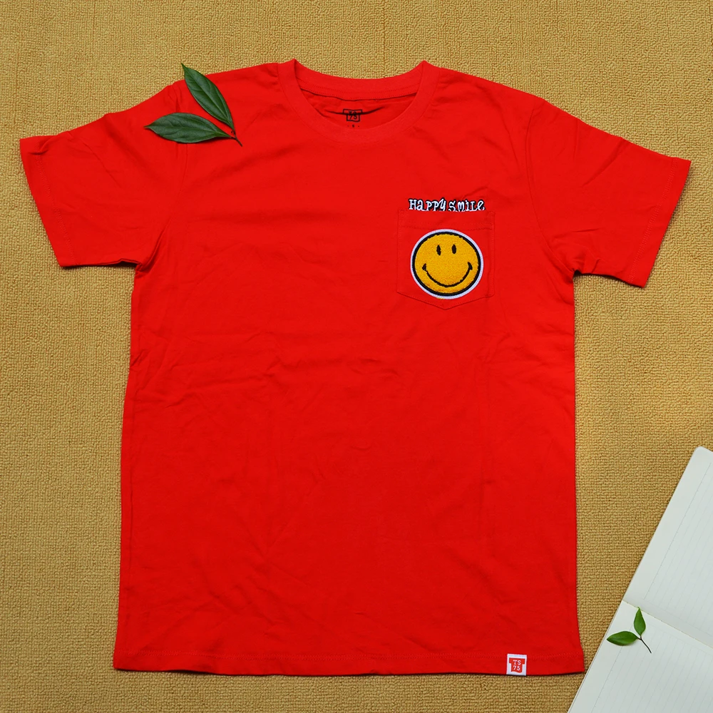 Happy Smile TShirt Harajuku Top Women Causal Print Short Sleeve Tops & Tees T-shirt Red/White Japanese Ulzzang Couple T Shirt | Женская