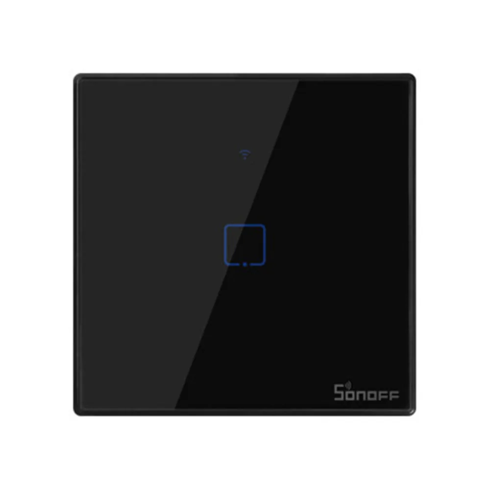 Интеллектуальный выключатель света SONOFF T3EU TX Smart Wi Fi настенный сенсорный Черный с