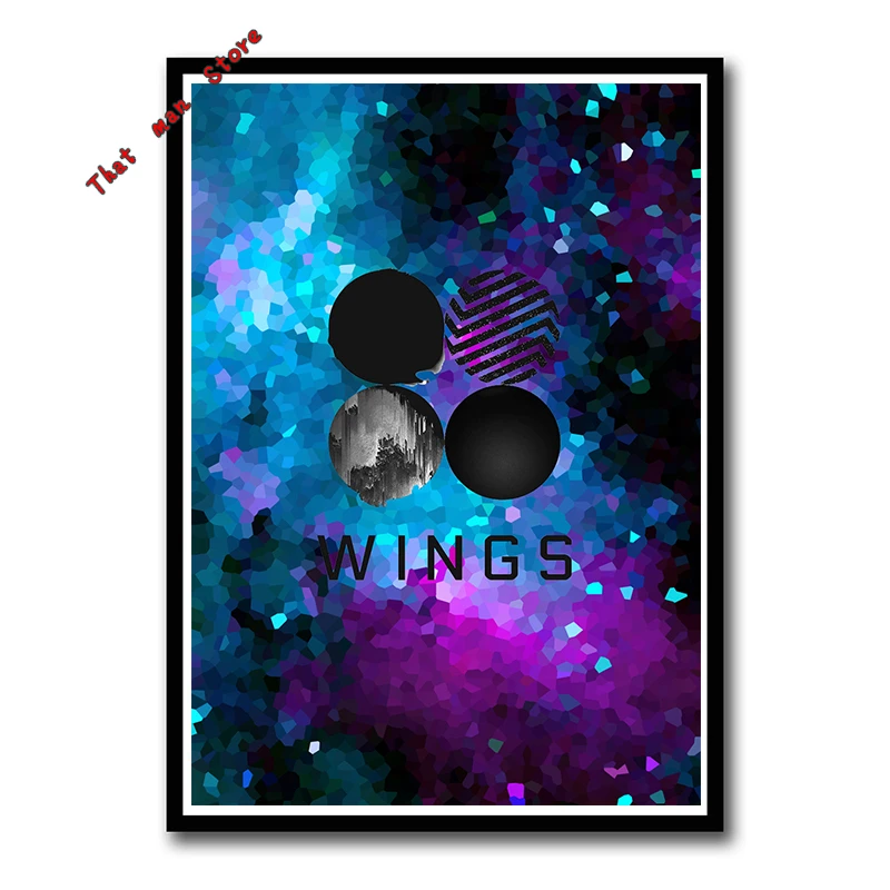 Зеленый Kpop bangtan Плакаты для мальчиков, наклейки на стену, белая бумага, высокое качество, печать, украшение для дома, искусство, Декор, без рамки, 42*30 см - Цвет: Зеленый