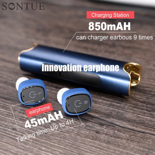 Новый год 2018 S2 TWS Bluetooth гарнитура стерео музыка наушники Встроенный микрофон