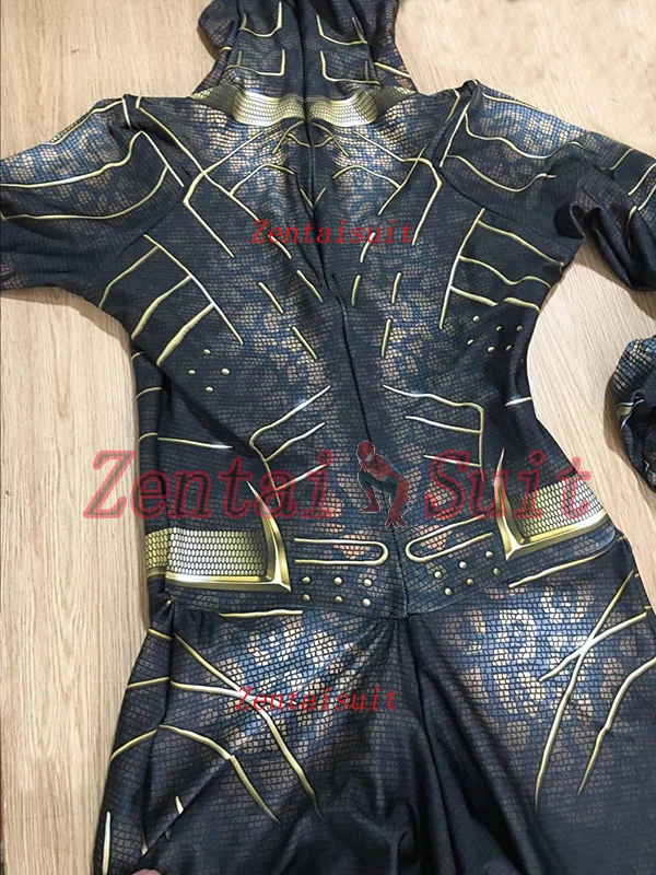 Костюм черной Пантеры Killmonger без маски спандекса костюм для Хэллоуина косплея Zentai