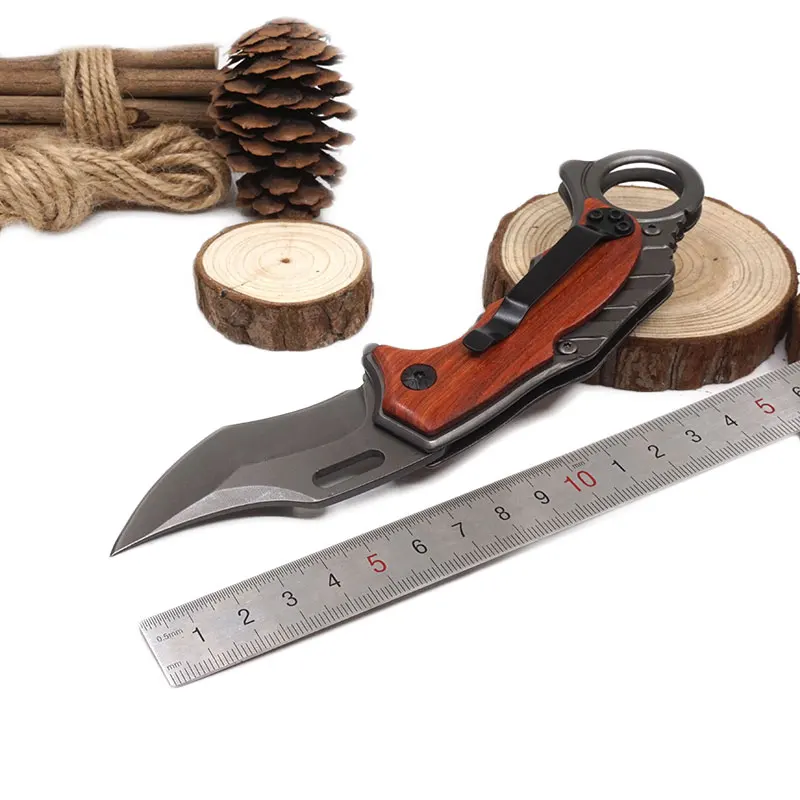 Folding Karambit Knife Camping Hunting Survival Tactical 5cr15mov Blade Outdoor Rescue Claw Knives EDC Pocket Tools | Инструменты