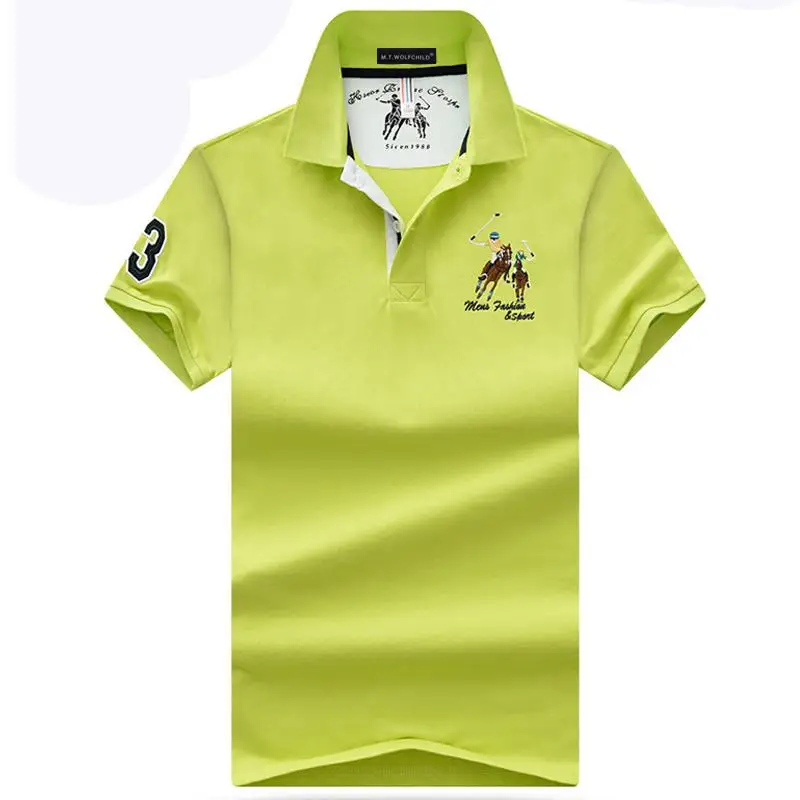 Высокое качество 2019 летние мужские брендовые поло с коротким рукавом рубашки