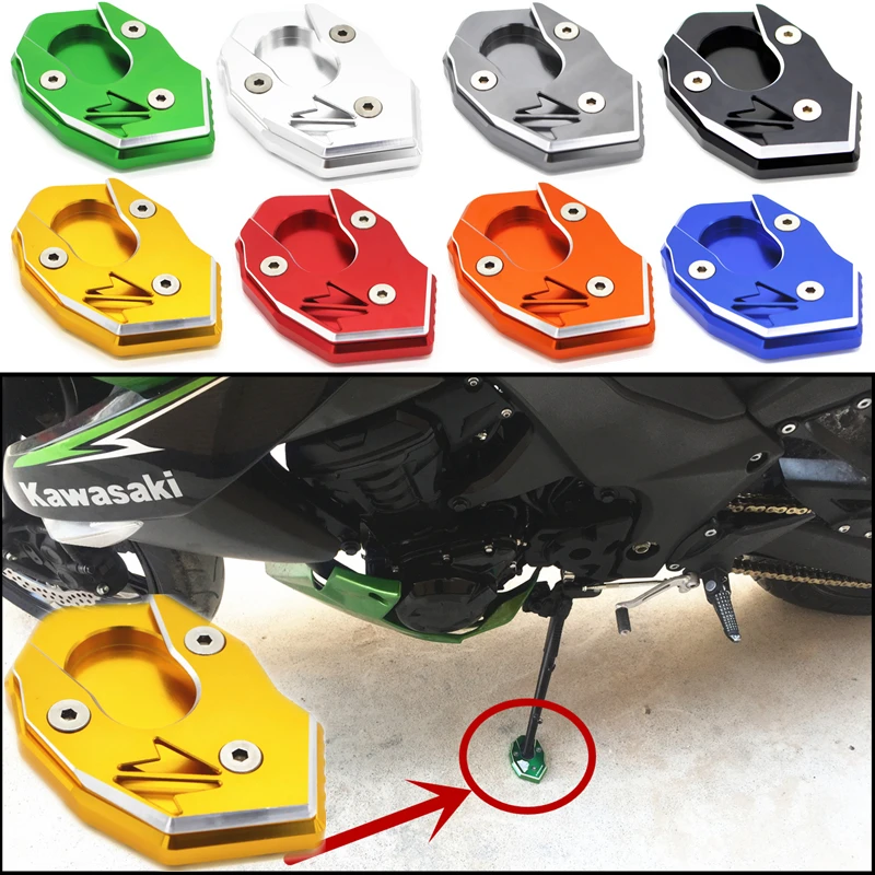 Быстрая доставка для Kawasaki Z250 Z300 Z800 Z1000/XS ZX6R NINJA400 CNC алюминиевая подножка боковая