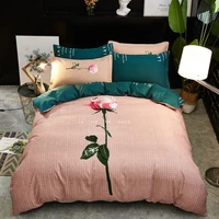 bedding set version of the flower 4 piece chinese style twill quilt cover single double dormitory bed linen cover thickening ki