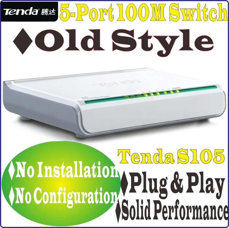 Tenda S105 10/100 Мбит/с 5 портов м|ethernet network switch|network switchfast ethernet switch |
