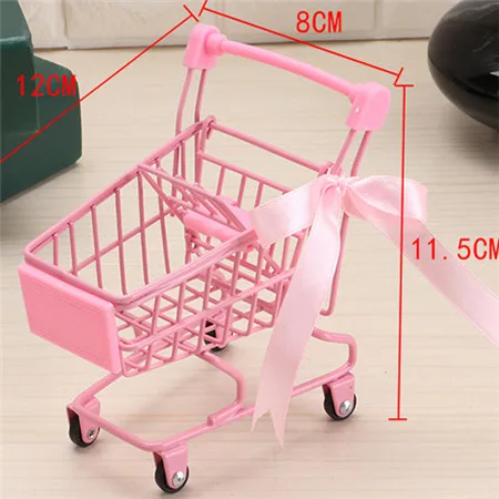pink Ins Girl розовая железная корзина для покупок, Мини Корзина для сбора, тележка для дома, Настольная корзина для косметики, корзина для сбора ювелирных изделий - Цвет: pink