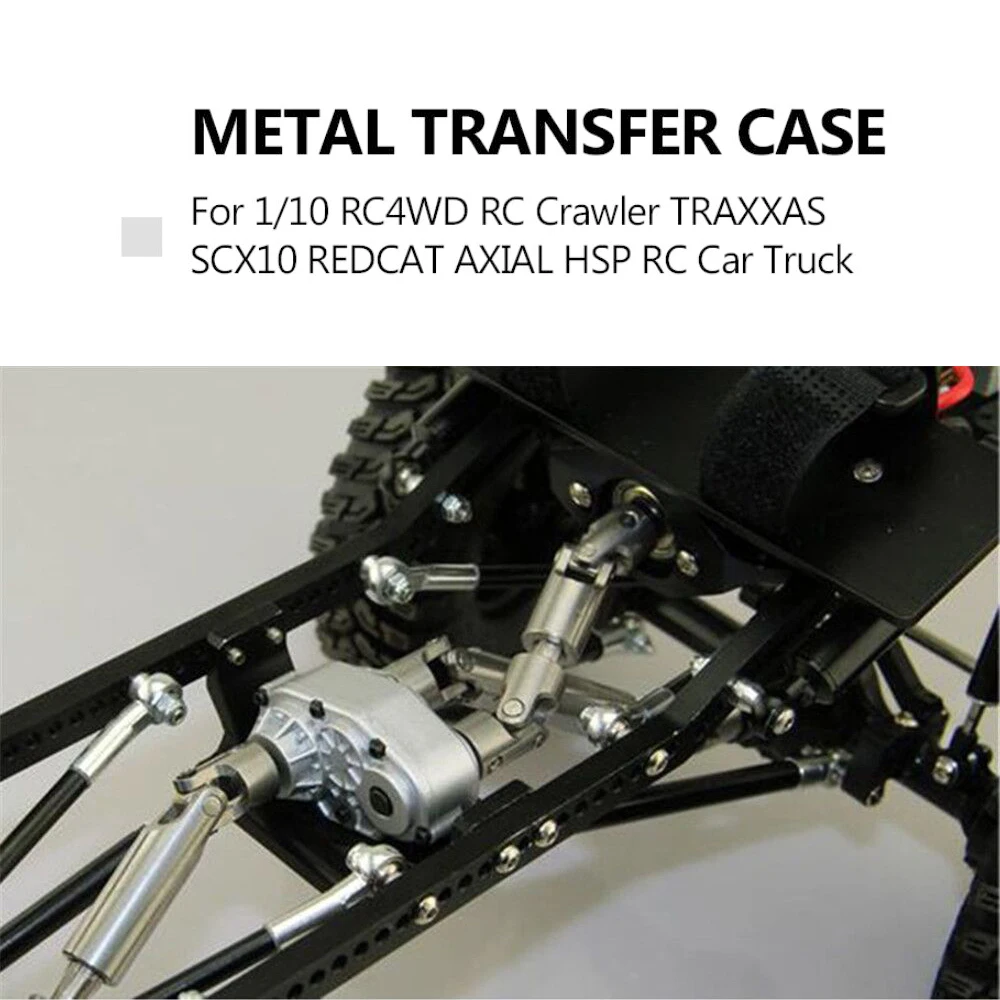 

Metal Transfer Case with 72mm Mount DIY Model for 1/10 RC4WD RC Crawler TRAXXAS SCX10 D90 REDCAT AXIAL HSP RC Car Truck