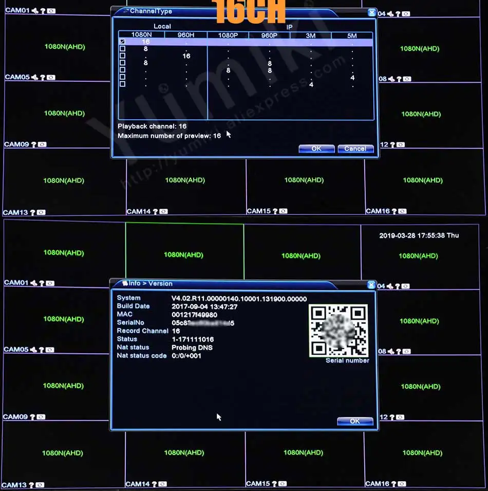 5 в 1 4CH/8CH/16CH AHD DVR видеонаблюдения безопасности CCTV рекордер DVR 1080N Гибридный DVR плата для аналогового AHD CVI TVI IP