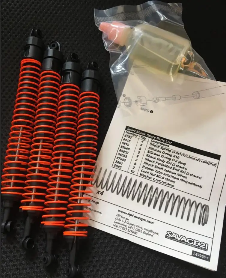 HPI SAVAGE 5 9 4 6 FLUX xl F Shock set 87056 шт. 172 мм|Детали и аксессуары| |
