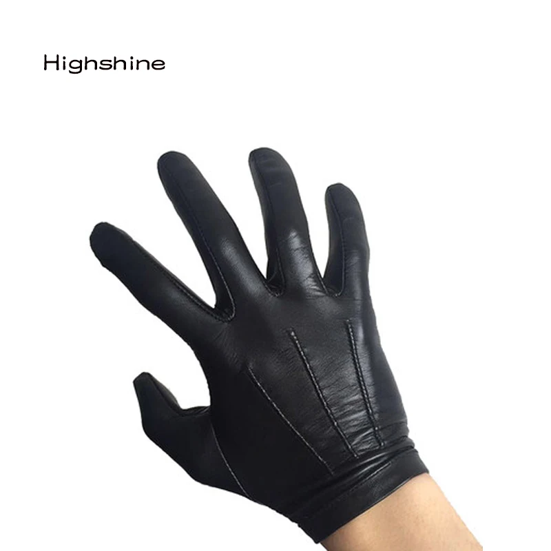 Highshine зимние перчатки из овечьей кожи без подкладки для сенсорного экрана мужчин