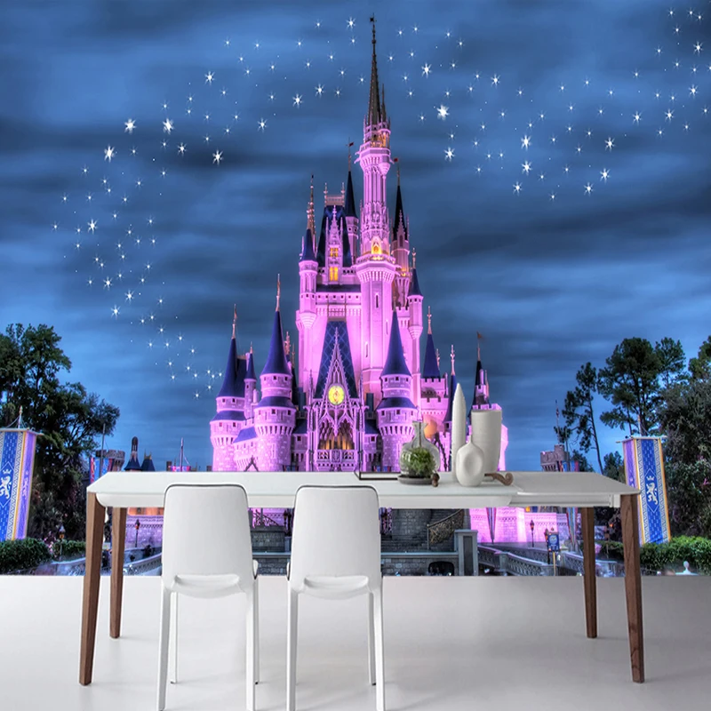 3D-обои HD с изображением замка звездного неба Фреска для детской комнаты
