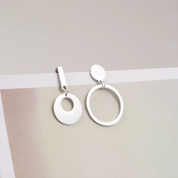 Розовое золото асимметричные круглые Висячие серьги для женщин brincos 2019 aretes