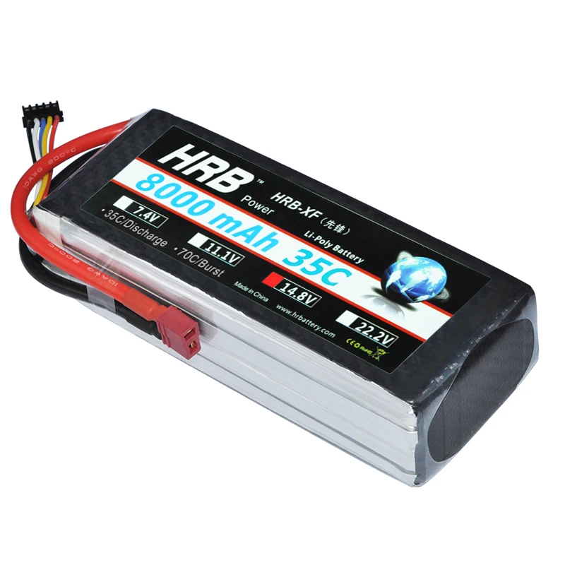 Hrb Bateria Акку 4S 14.8 В 8000 мАч 35C 70c lipo Батарея Traxxas для Вертолет Самолет DJI Phantom Drone