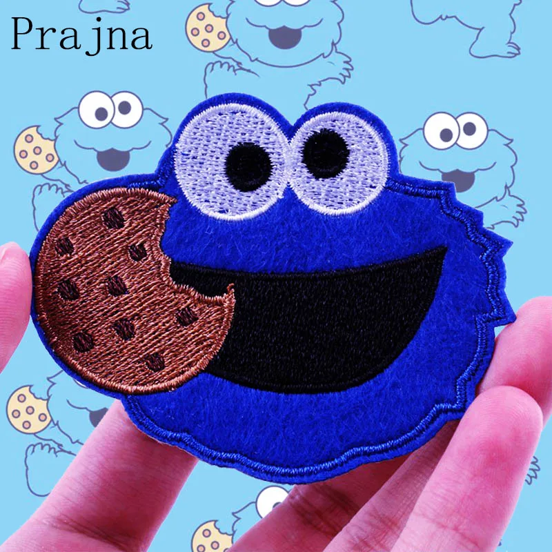 Prajna мультяшный милый патч Улица Сезам ELMO печенье животные гладильные Патчи