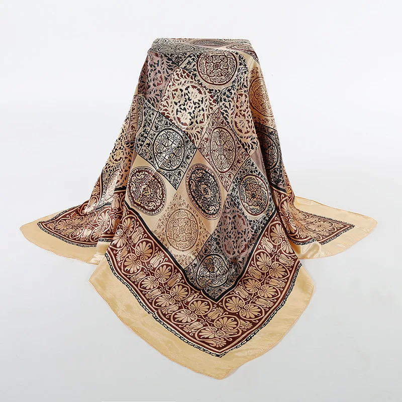 Распродажа Модные Шелковый шарф Для мужчин большие квадратные шарфы люксовый