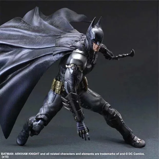 PLAY ARTS 27 см Бэтмен: рыцарь Аркхэм Оригинальная черная версия фигурки модель