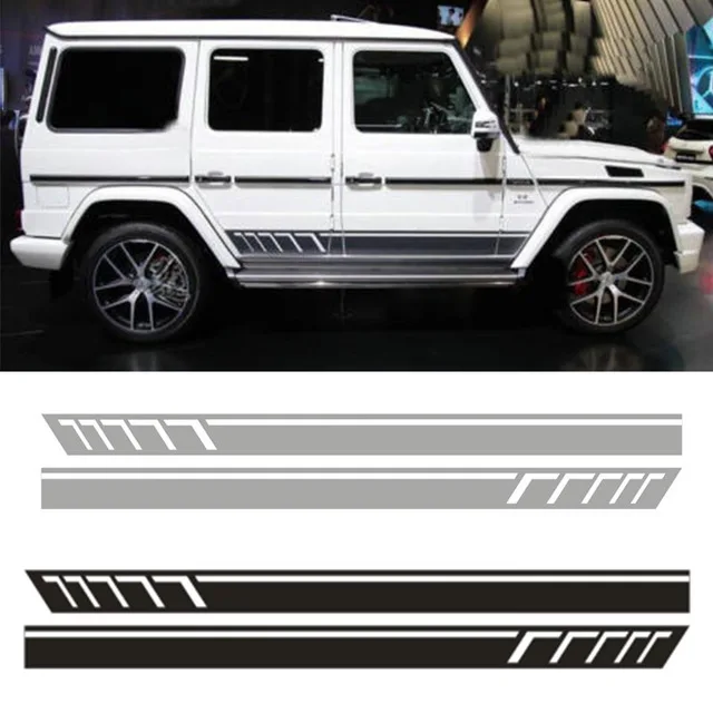 Виниловая наклейка на боковую юбку автомобиля автомобиль для Mercedes Benz G500 G63 AMG 2 шт.