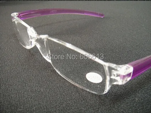 Непрозрачные пластиковые очки для чтения в ярких цветах, неразбиваемые, универсальные, прозрачные, оптовая продажа, 24 шт. / лот, бесплатная доставка
