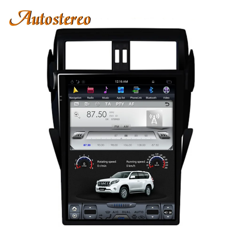 1" Android Tesla стиль большой экран Автомобильный gps навигатор для TOYOTA Land Cruiser Prado 150+ головное устройство мультимедиа без DVD плеера