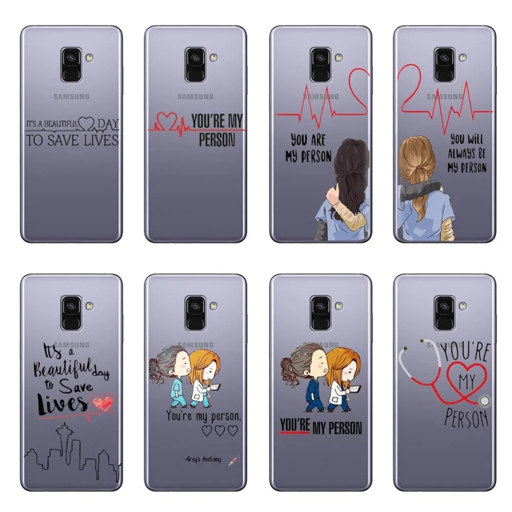 Чехлы для телефонов Greys Anatomy You are my person, чехол для Samsung Galaxy J3, J5, J7 года EU A6 A7 J6 J8 A3 A5 Coque