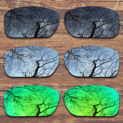 Black.Silver.Green ToughAsNails поляризованные Сменные линзы для солнцезащитных очков Оукли турбины-несколько вариантов - Цвет линз: Black.Silver.Green