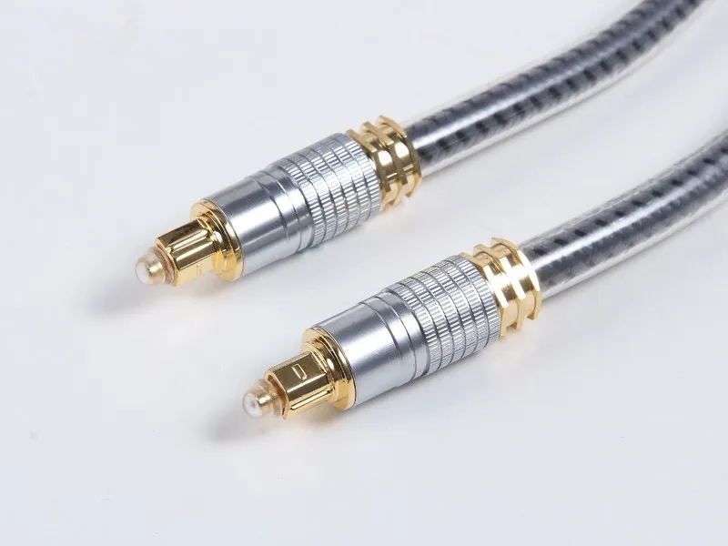 Высококачественный серебристый Цифровой оптический кабель Toslink аудиокабель SPDIF 1