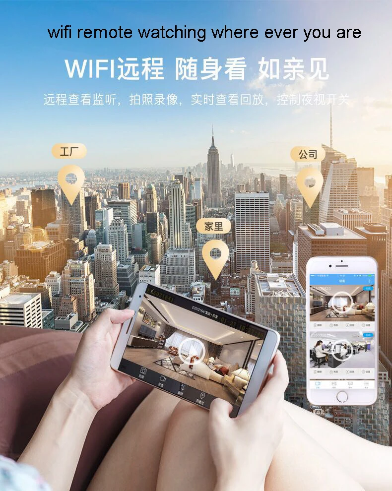 Мини Wi-Fi камера 1080P HD с дистанционным воспроизведением видео маленькая микро-камера с датчиком движения и ночным видением домашний монитор 64G Мини-видеокамера