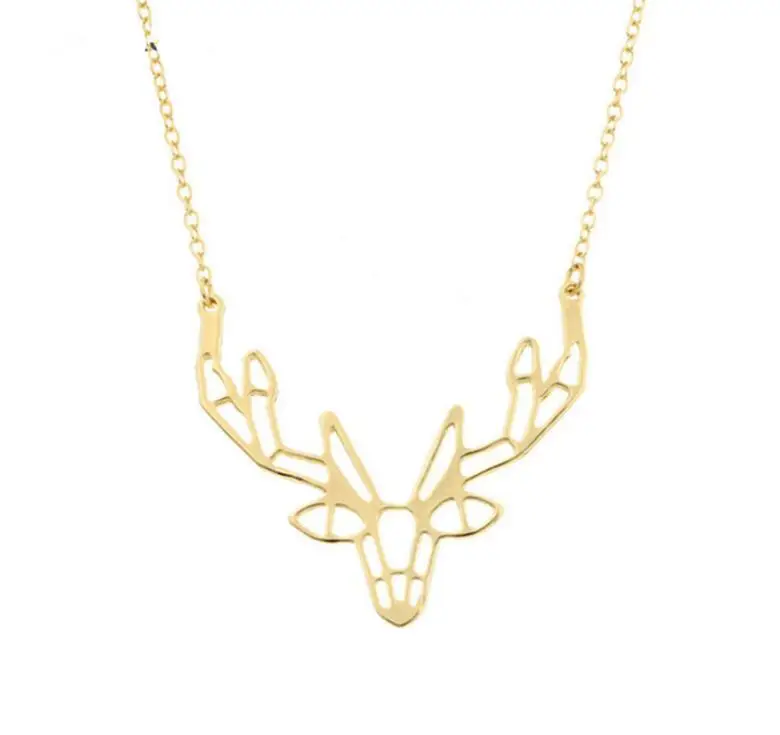 Cute Antlers Pendant For Girl 2018 Special Offer Promotion Office/career Overwatch Origami Antler Deer Necklace Jewelry | Украшения и