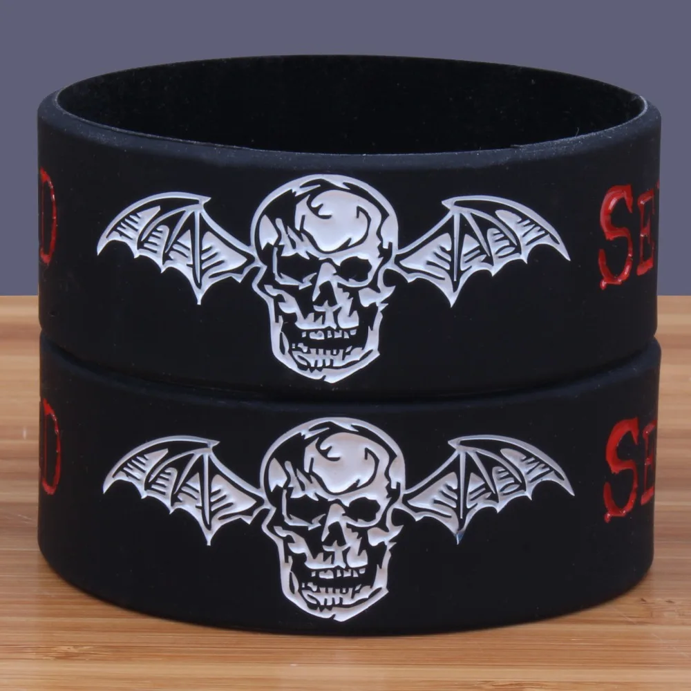 Новый 1 шт. SEVENFOLD AVENGED Силиконовый браслет с буквами для мужчин широкий рок