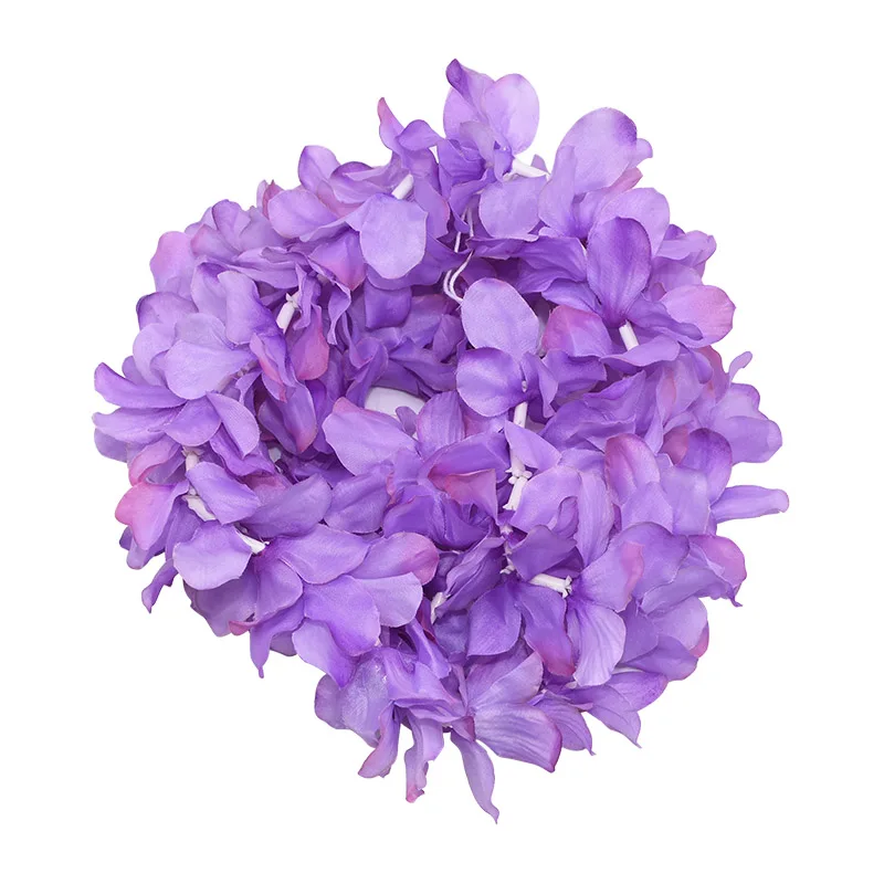 T09 Purple 1 м искусственная шелковая Гортензия Глициния Цветок струна DIY Имитация свадебная АРКА квадратная ротанговая Настенная Корзина Свадебный декор - Цвет: T09 Purple