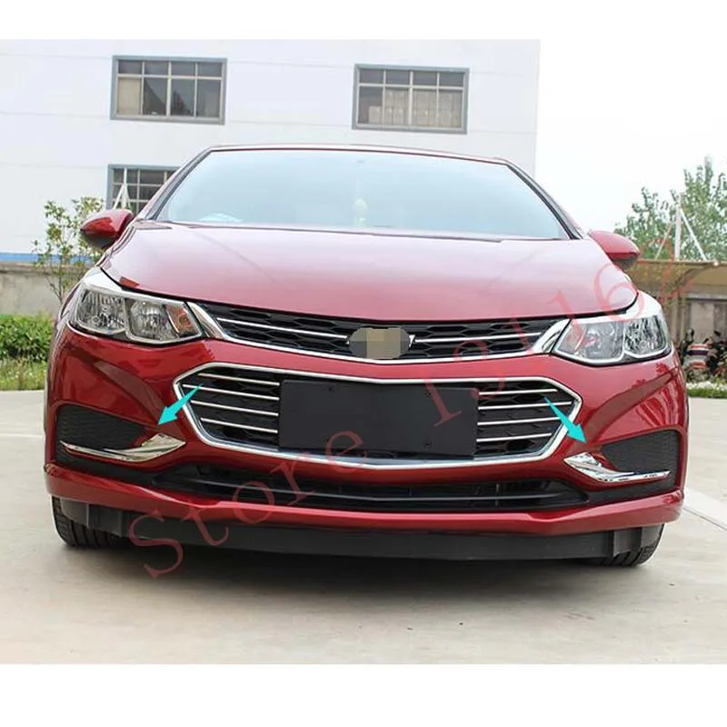 

STYO Car ABS Chrome Front Rear Fog Lights Frame Cover Sticker trim External Decoration Accessories Car-styling For Cruze 2017