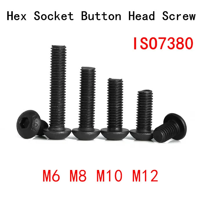 ISO7380 винт с шестигранным углублением и головкой болта M6/M8/M10/M12 * 8/10/12/16/20/30/40/50/60/100 мм