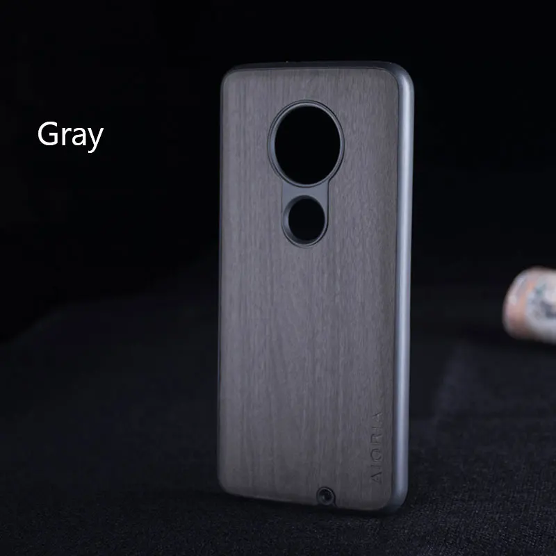Gray Чехол с деревянным дизайном для Motorola Moto G7 Plus G5S Plus coque fundas чехлы для Motorola Moto G6 plus - Цвет: Gray