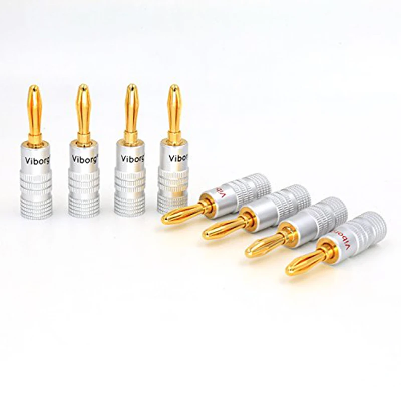 16 шт. позолоченные шурупы с банановым штекером 4 мм 24 к|for cable|cable screwb connector |