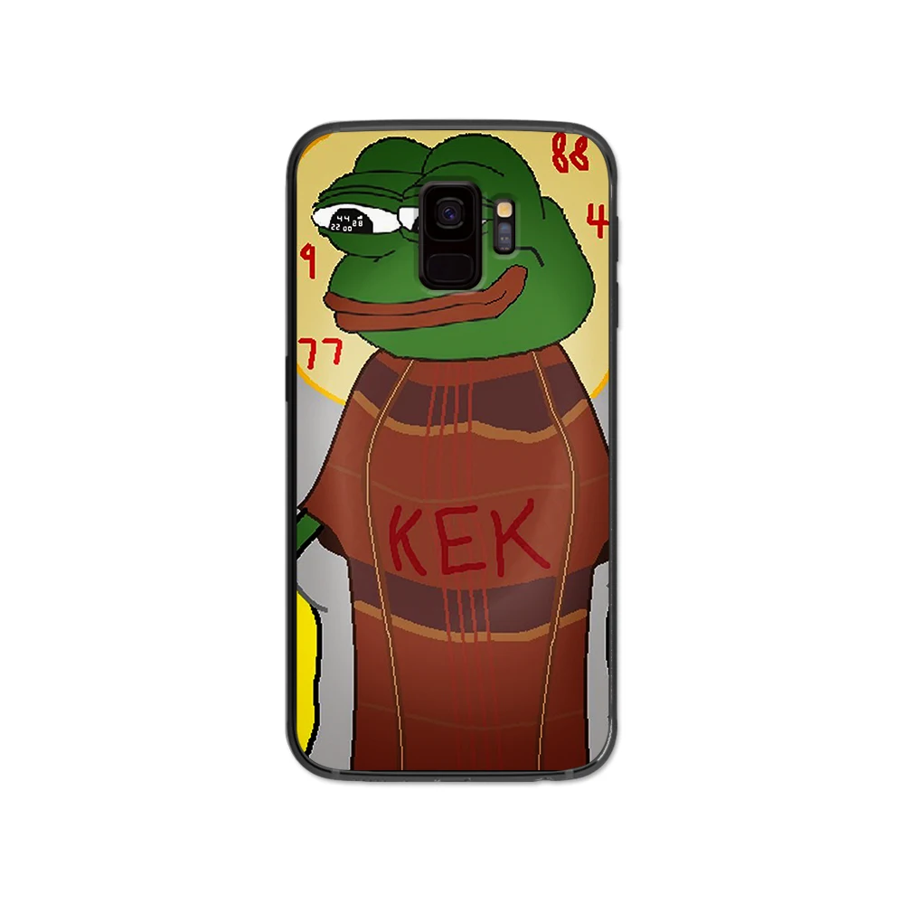 1 Мем-лягушка pepe для samsung Galaxy A5 A6 A7 A8 A9 плюс M10 M20 M30 мягкий силиконовый черный чехол для телефона - Цвет: 1