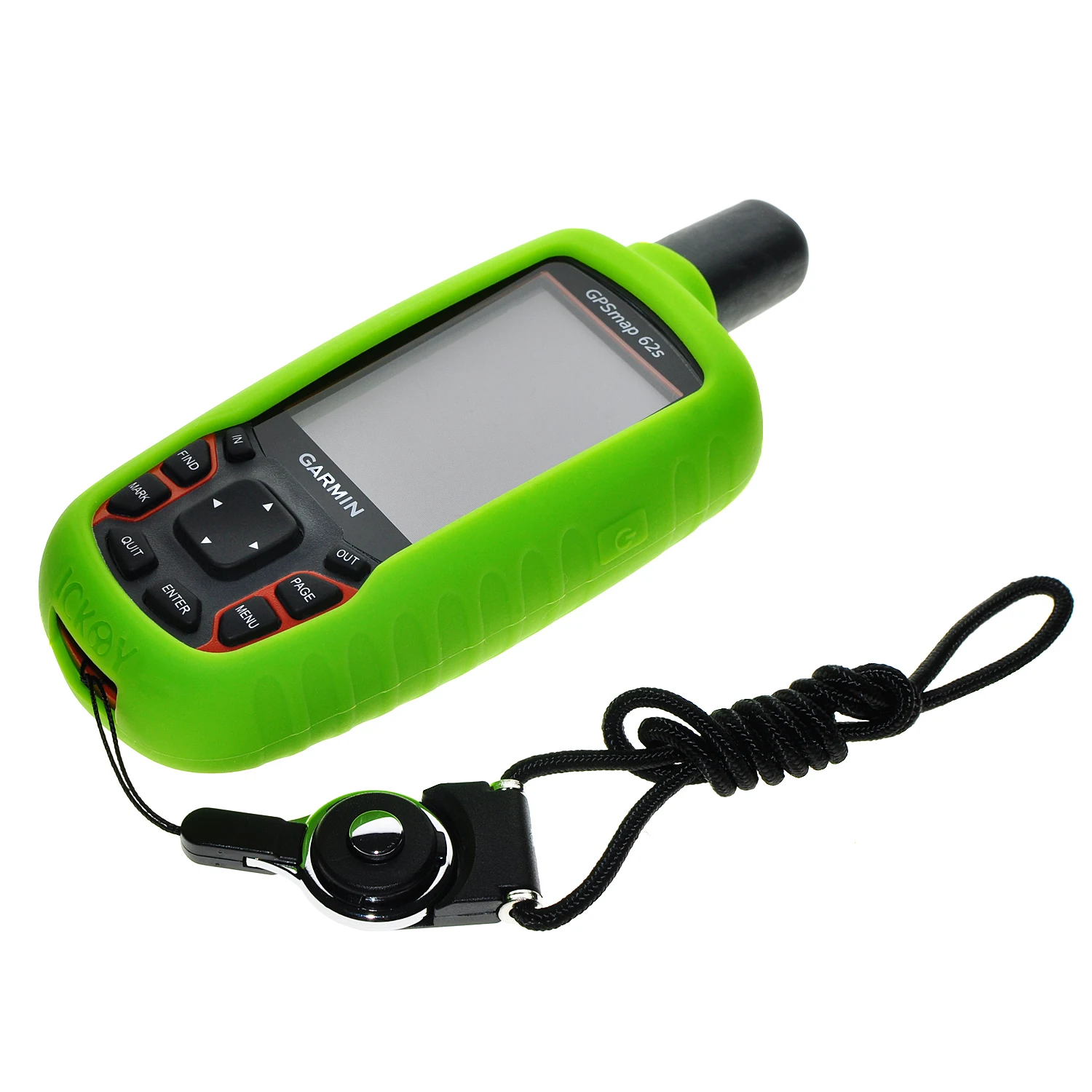Защитный чехол + черный съемный ремешок на шею с кольцом для Garmin GPS MAP 62 63 64 62s 62sc 62st
