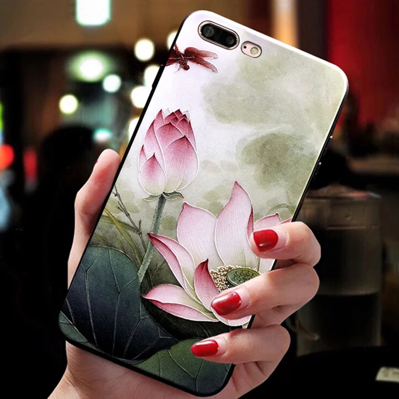 3D с тиснением и изображением цветка чехол для samsung Galaxy A50 A30 A40 A70 S6 S7 край S8 S9 S10 S10e A5