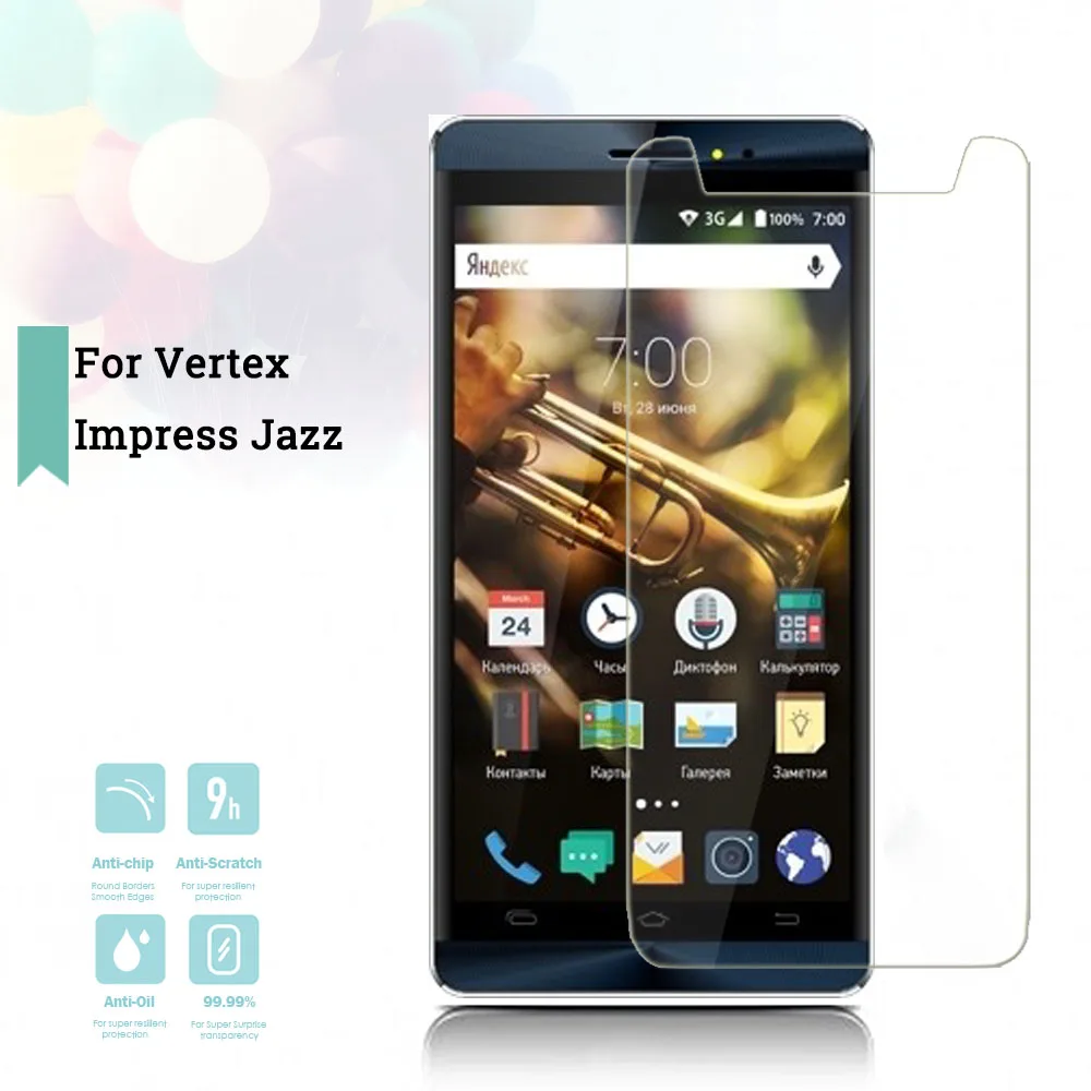 2.5D 0 26 мм Ультра тонкое закаленное стекло Vertex Impress Jazz закаленная защитная пленка