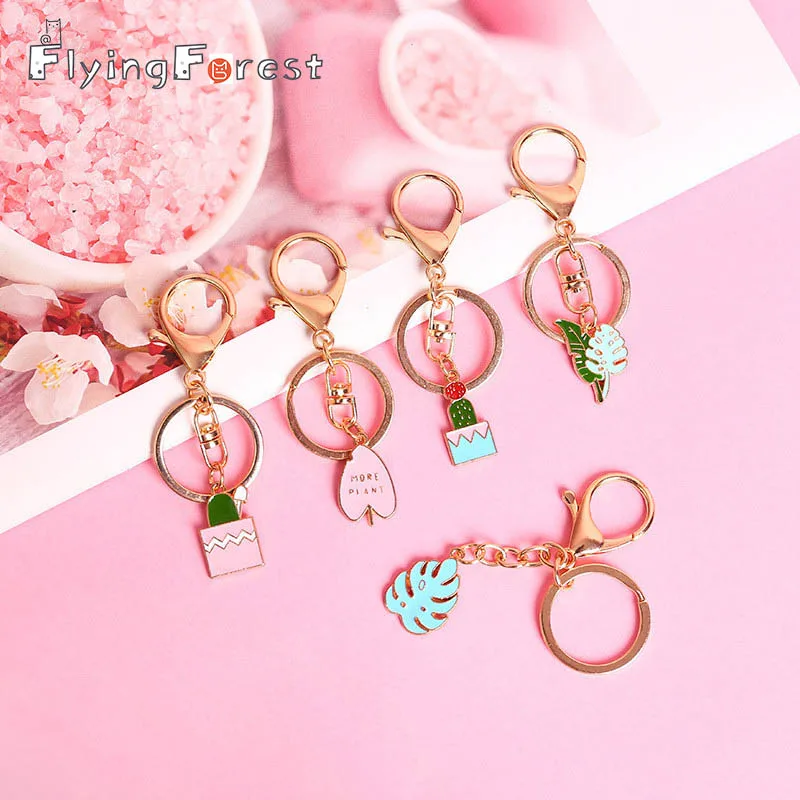 Flyingforest кактус симпатичный брелок &quotКнига&quot лист Для женщин и мужчин аксессуары