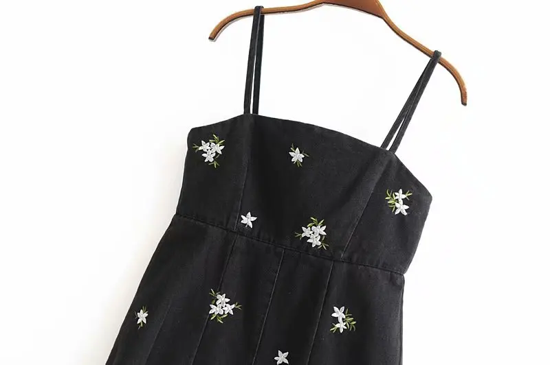 Women popular new XY65-8235 European and American fashion embroidery denim wash dress | Женская одежда