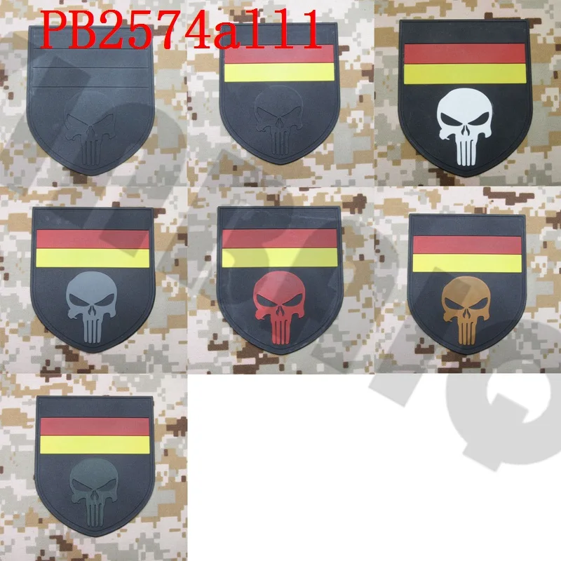 3D ПВХ пластырь с флагом немецкого черепа Военная тактика моральная резиновая