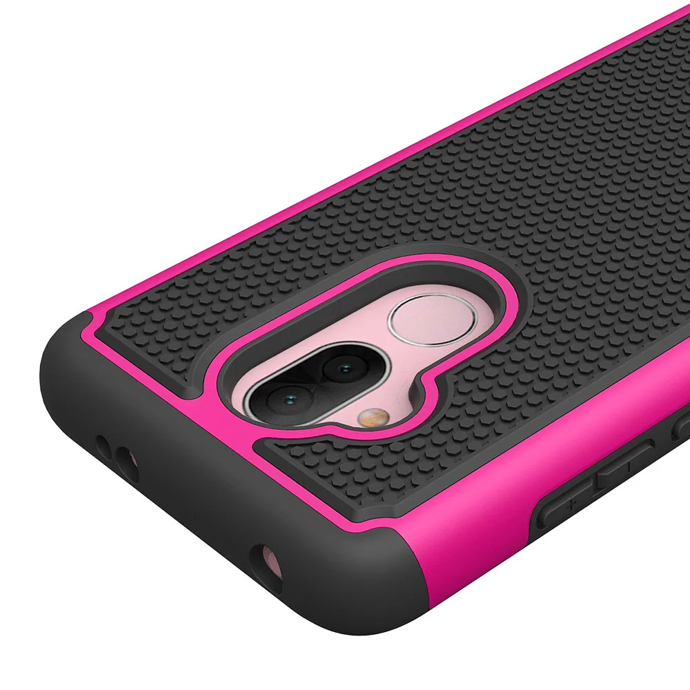 Двухслойный гибридный бронированный чехол для Alcatel 7, ударопрочный мягкий TPU и жесткий PC задняя крышка Фолио / T-Mobile Revvl 2 Plus.