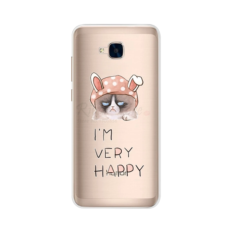 Для huawei Honor 5C Чехол без отпечатков пальцев Мягкая силиконовая задняя накладка из ТПУ чехол для телефона s чехол для huawei Honor 5 C 5C евро версия 5,2" - Цвет: Темно-коричневый