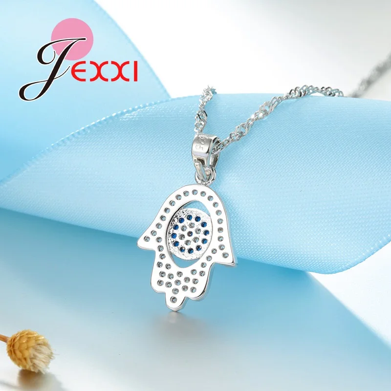 

Pretty Christmas Bells Design With Blue + White Cubic Zirconia CZ Crystal Necklace Earrings 925 Sterling Silver Set